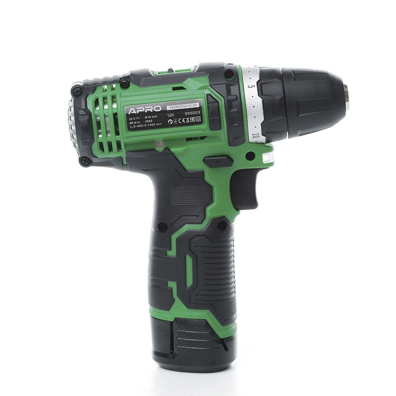 Дрель-шуруповерт Apro 12 В 1,5 А 12D 2 АКБ/ЗУ/кейс (895003) - фото 2 Дрель-шуруповерт Apro 12 В 1,5 А 12D 2 АКБ/ЗУ/кейс (895003) - фото 2