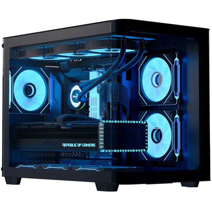 Корпус для ПК AeroCool P300C-G-BK-v1 Mini-Tower no PSU MicroATX/Mini-ITX ARGB Black (ACCS-PN02033.11)