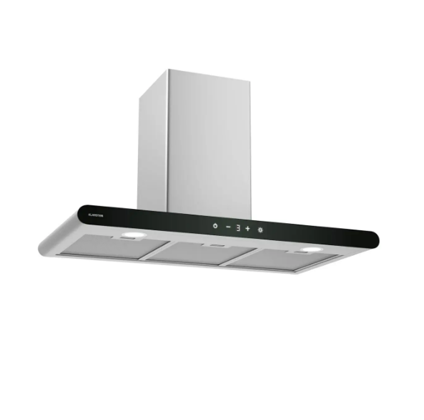 Натяжная вытяжка Klarstein CurveVent 90 см для кухни с подсветкой 110 Вт 700 м3/час (10046744)