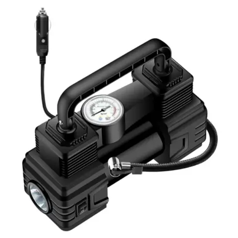 Компрессор автомобильный Air pump XL-1025 50 л/мин 150 PSI 12В с дисплеем и фонарем 200x140x70 мм Черный (opt-103986)