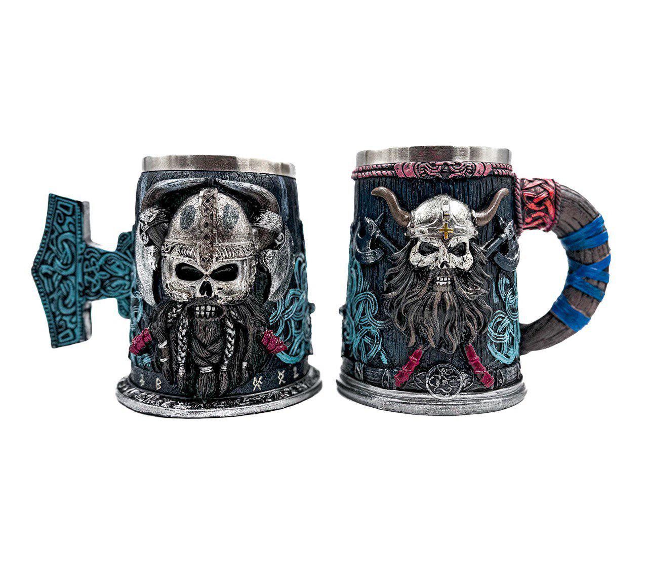 Чашки подарункові Вікінги з черепами 500 мл 2 шт. (17499637) Чашки подарункові Вікінги з черепами 500 мл 2 шт. (17499637)