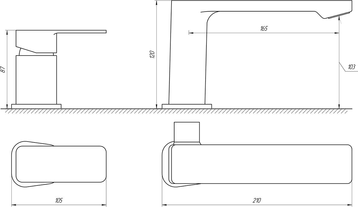 Змішувач на борт ванни Globus Lux MILANO GLM-0109 000019326 на три отвори Хром (108047) - фото 3 Змішувач на борт ванни Globus Lux MILANO GLM-0109 000019326 на три отвори Хром (108047) - фото 3