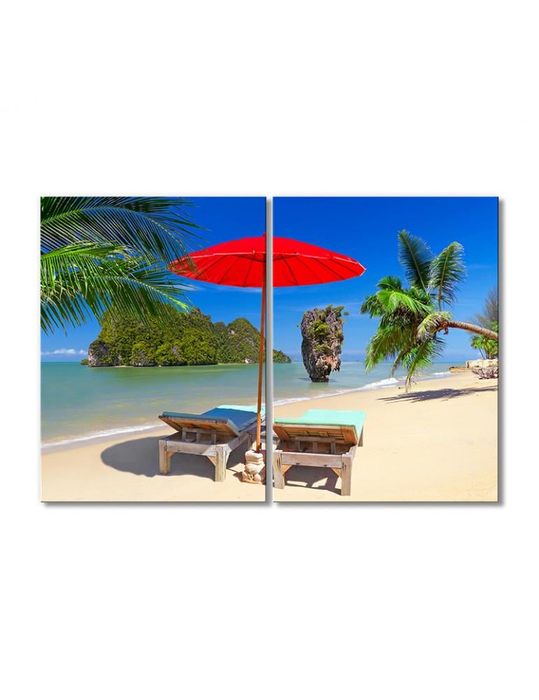 Картина модульная Таиландский отдых 2 модуля 80x120 см