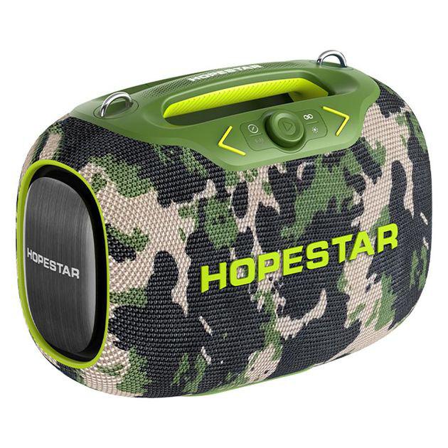 Колонка портативная HOPESTAR Party Box 120W/TWS/IPX6/RGB/22000 mAh/2 микрофона Зеленый камуфляж (00000011786-1) - фото 1