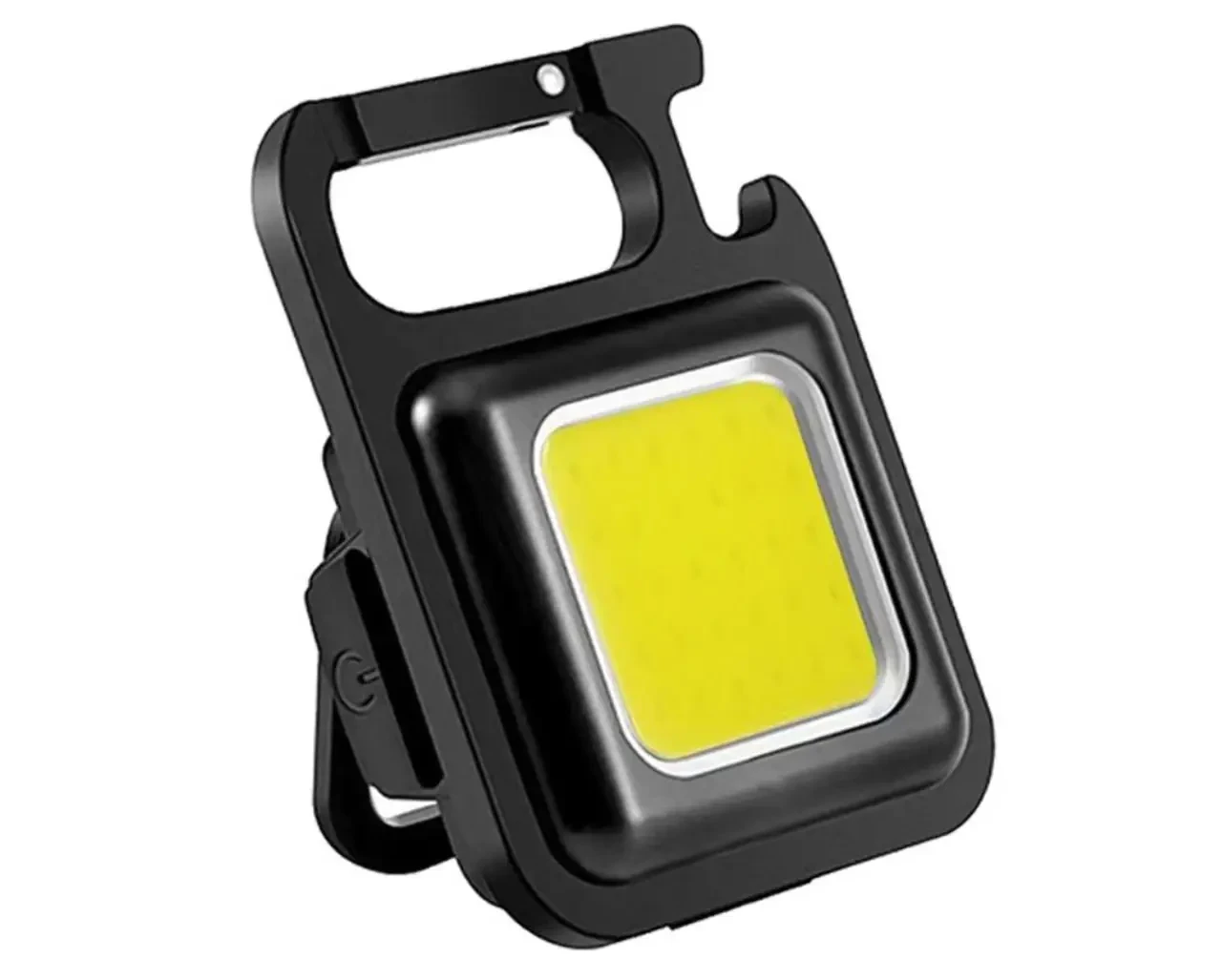 Фонарик-брелок LED COB с аккумуляторным карабином и магнитом 500 mAh