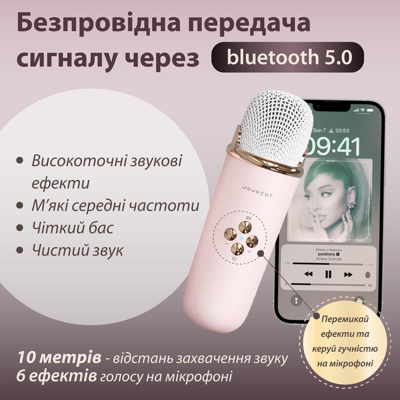 Портативная колонка Bluetooth с микрофоном и влагозащитой TF card Розовый (C20P) - фото 2