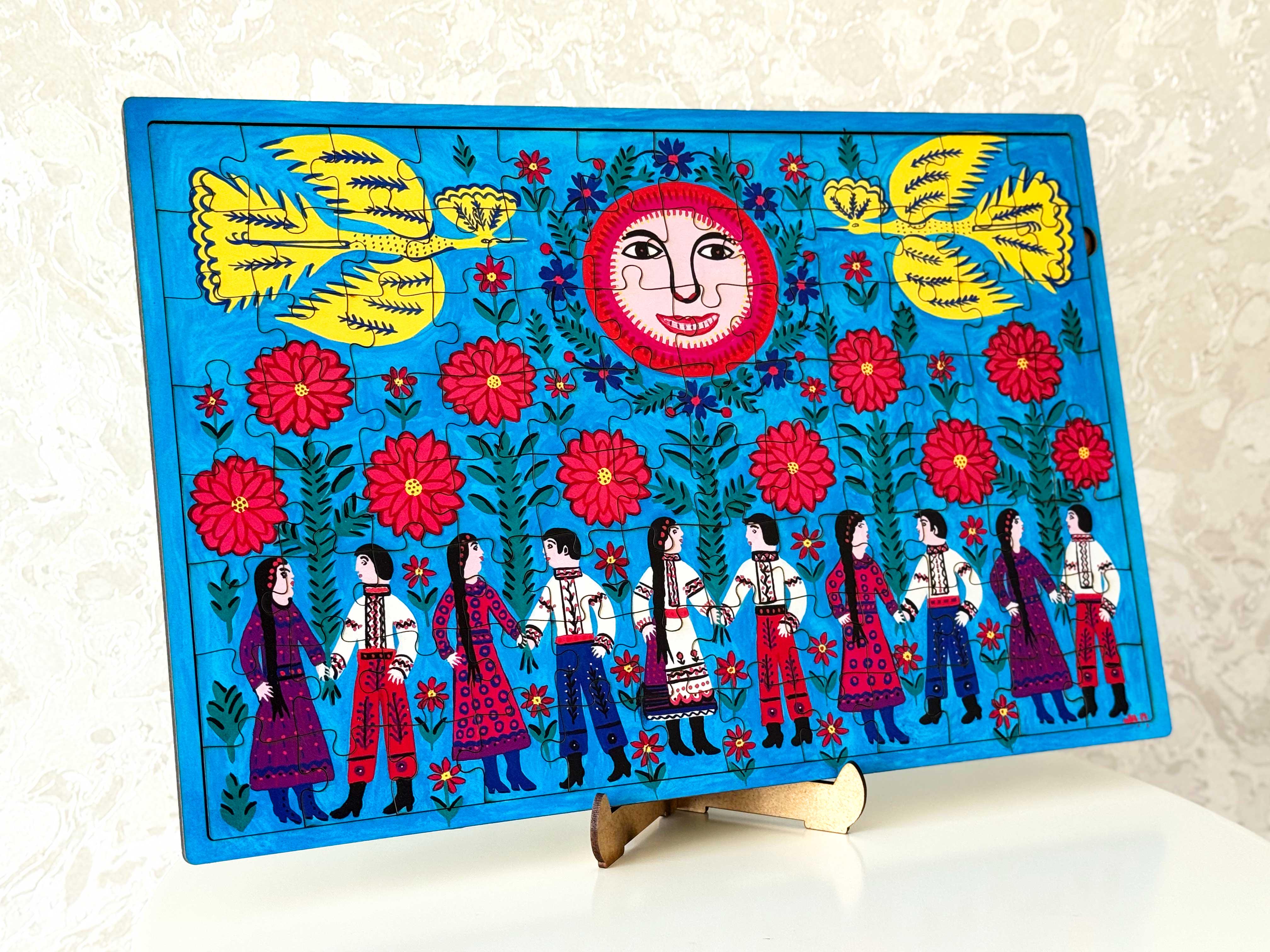 Пазл деревʼяний Наша Армія Наші Хранителі Марія Примаченко 96 елементів (26857126) - фото 4