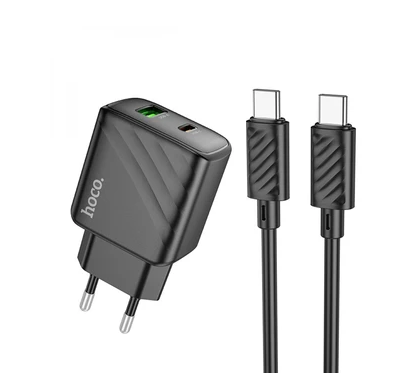 Зарядное устройство сетевое Hoco CS23А USB/USB-C PD30W QC3.0 Type-C/Type-C Черный (2661907085) Зарядное устройство сетевое Hoco CS23А USB/USB-C PD30W QC3.0 Type-C/Type-C Черный (2661907085)