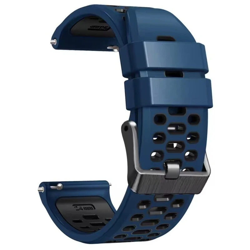 Ремінець каучуковий Brutal 22 мм Black/Blue