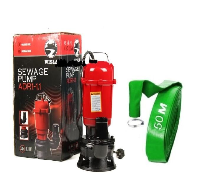 Насос фекальный Wisla ADR 1-1,1 kW А со шлангом 50 м (30452732)