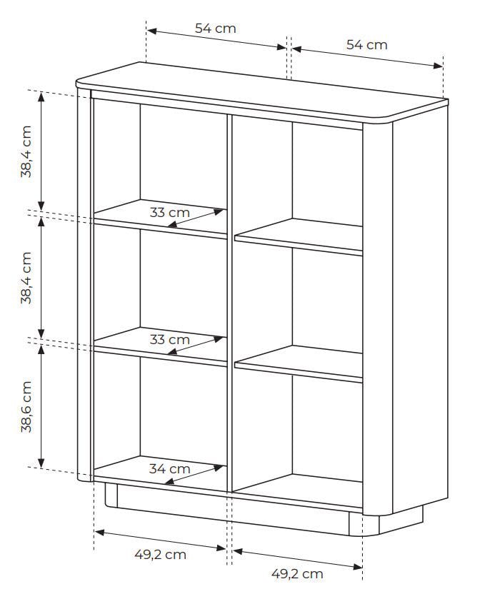 Комод високий Perfect Home Torro 2D/113 2-дверний Дуб кремона/Чорний (PFH-091414) - фото 4