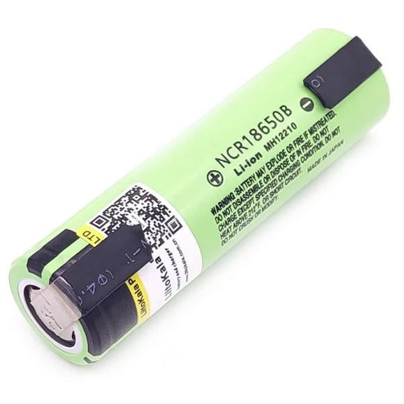 Акумулятор з напайками Panasonic Liitokala NCR18650B 3400 mAh 3,7 V