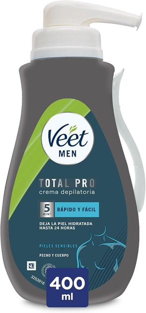 Крем чоловічий для депіляції волосся Veet Men Total Pro Crema Depilatoria 400 м (30394670)