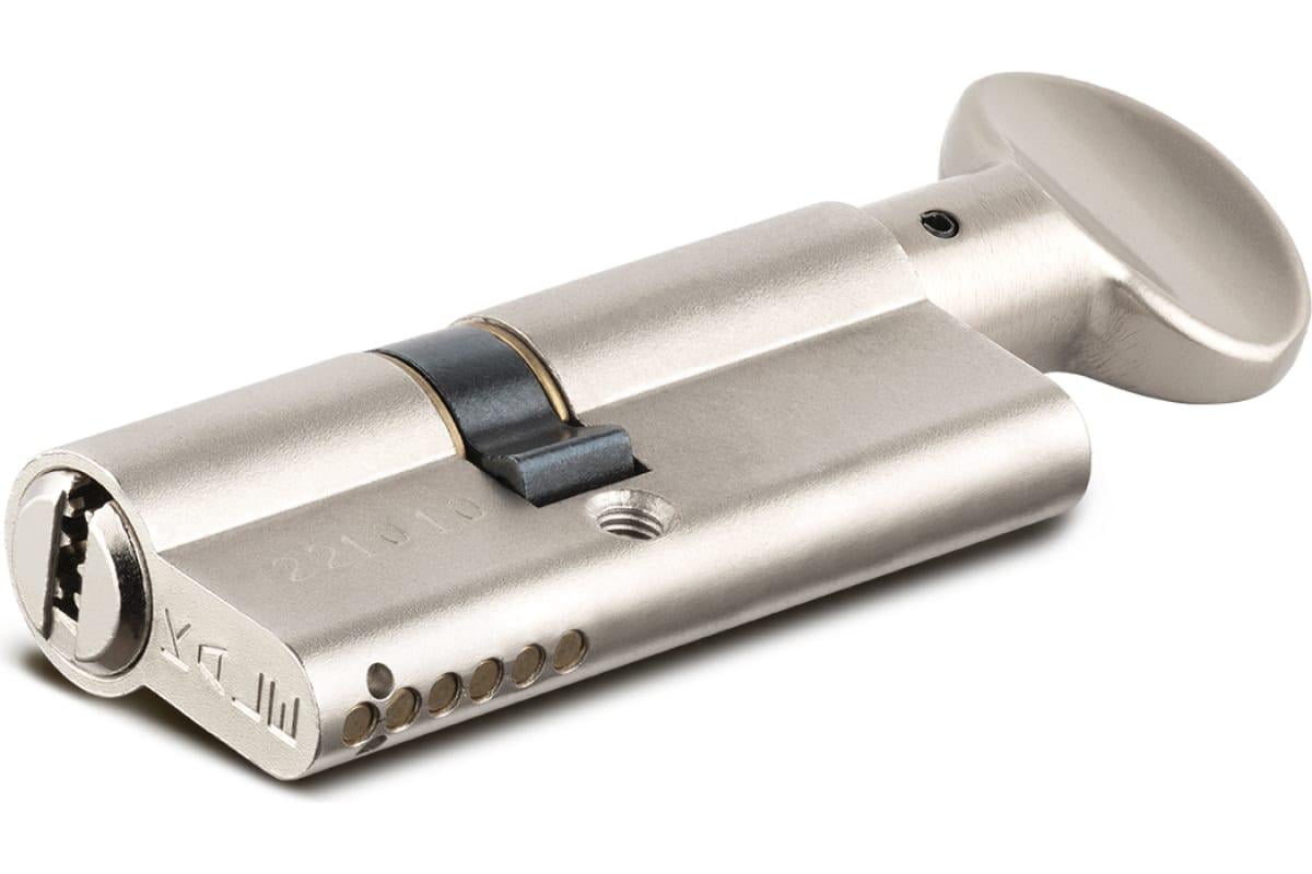 Цилиндр 164SMC никель с вертушкой на длинной стороне 100 мм 5 ключей (1-30083)