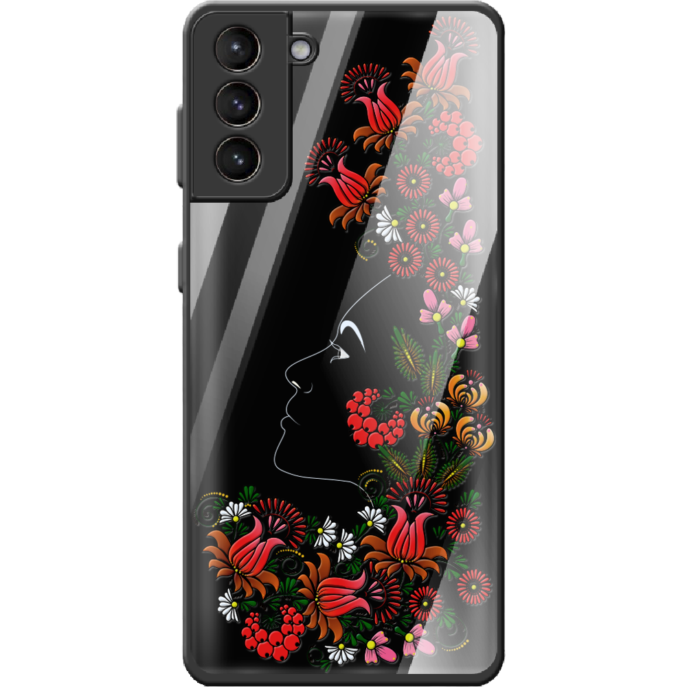 Чехол BoxFace Samsung G996 Galaxy S21 Plus 3D Ukrainian Muse Черный силикон со стеклом (41718-bk64-42230)