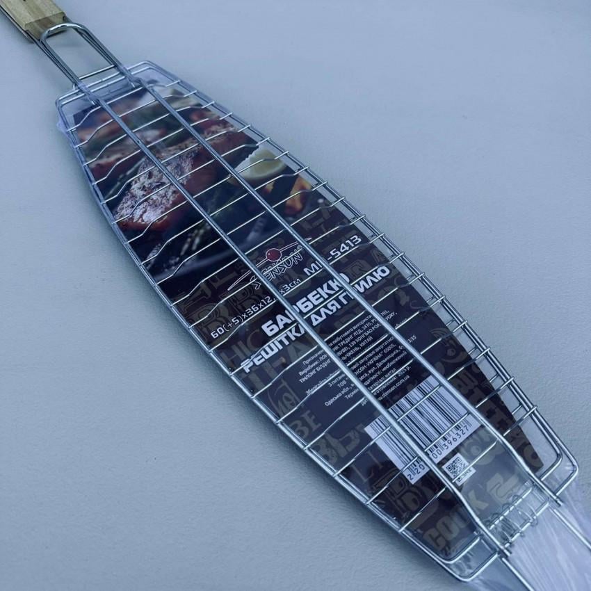 Решетка-гриль для рыбы Stenson MH-5413 37х12х2,5 см (2679728737) - фото 3 Решетка-гриль для рыбы Stenson MH-5413 37х12х2,5 см (2679728737) - фото 3