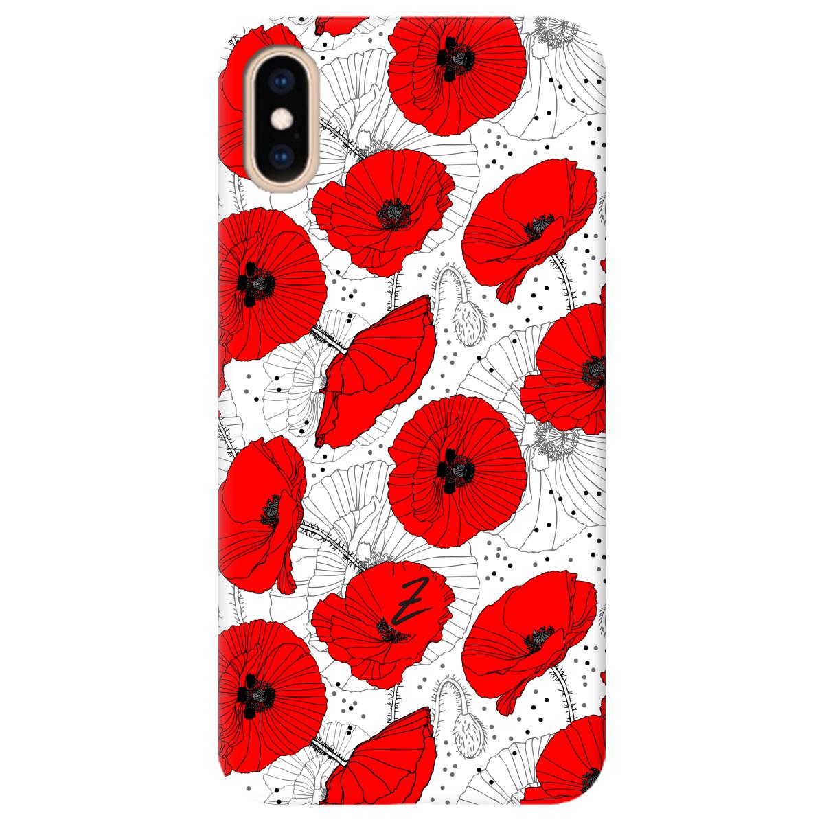 Силіконовий чохол Zorrov для Apple iPhone XS Max - Red flower (11210040206052314)