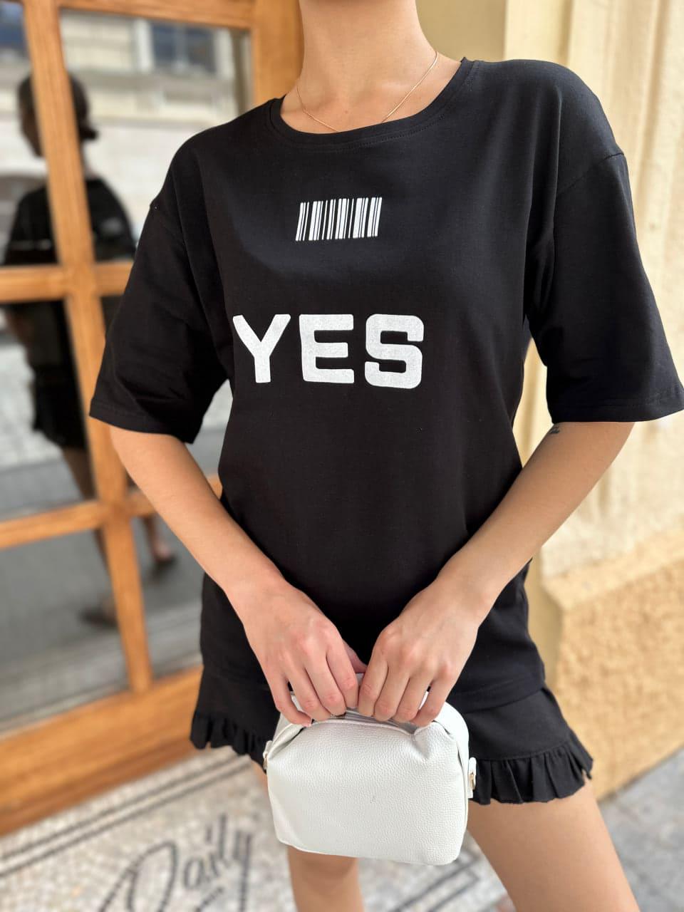 Футболка жіноча YES NO М156 M Чорний (135-1-61) - фото 2 Футболка жіноча YES NO М156 M Чорний (135-1-61) - фото 2