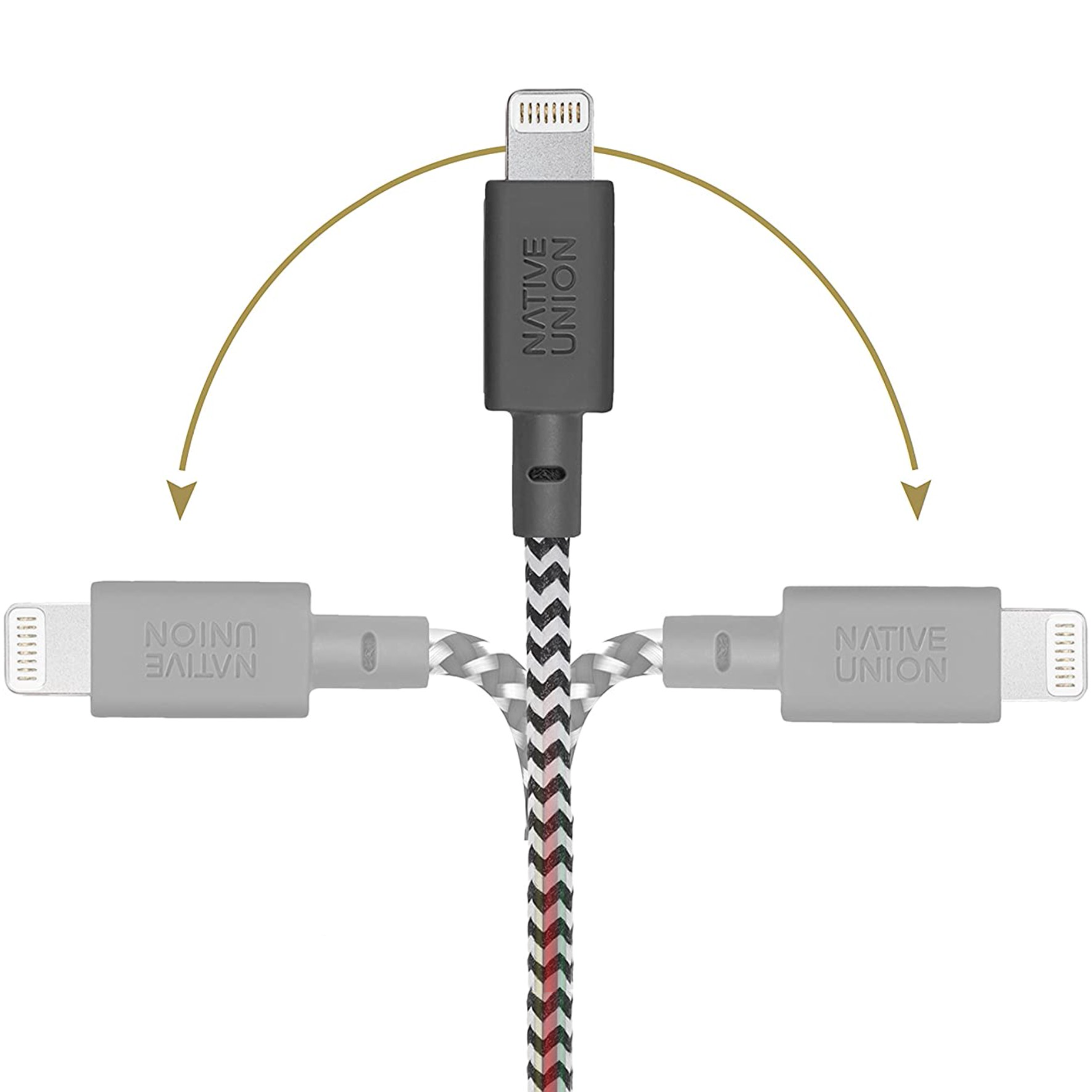 Кабель синхронизации Native Union Key Cable USB-C to Lightning Zebra (KEY-KV-CL-ZEB) - фото 3