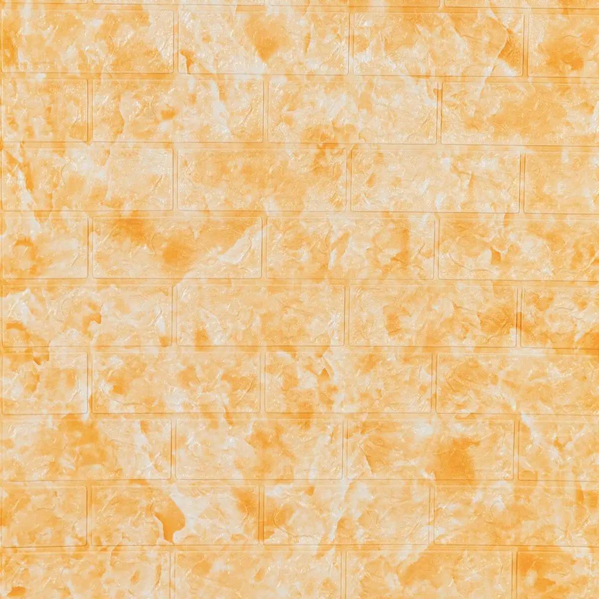 Рулон 3D декоративный самоклеящийся под кирпич 5000x700x3 мм Бежевый мрамор (BMN3-012-5)