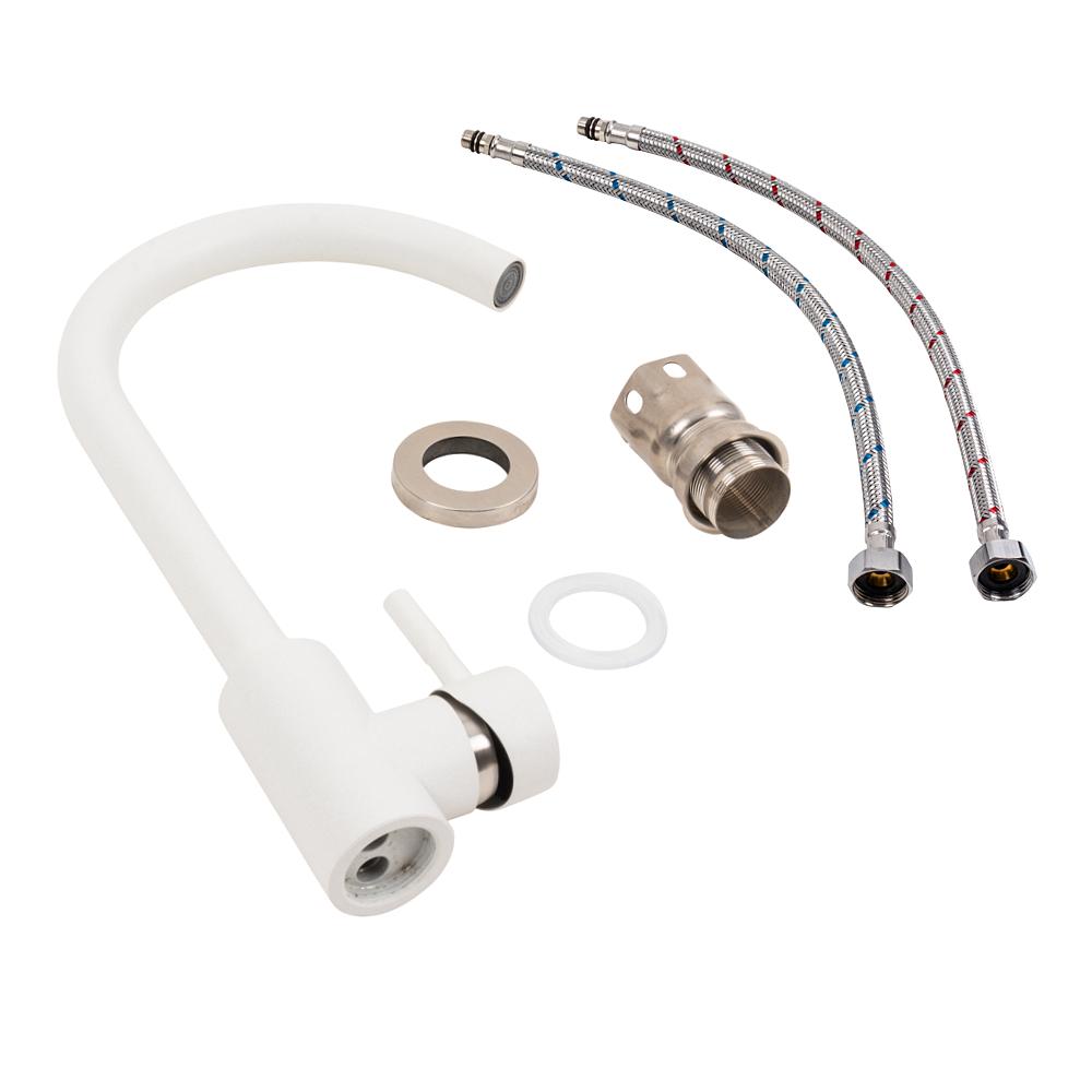 Смеситель кухонный Platinum 56 NESP Белый - фото 2