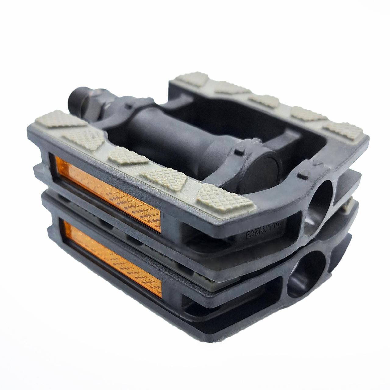 Педали велосипедные Prox VPE-899 пластиковые с резиновым покрытием Черный с серым (G0000258)