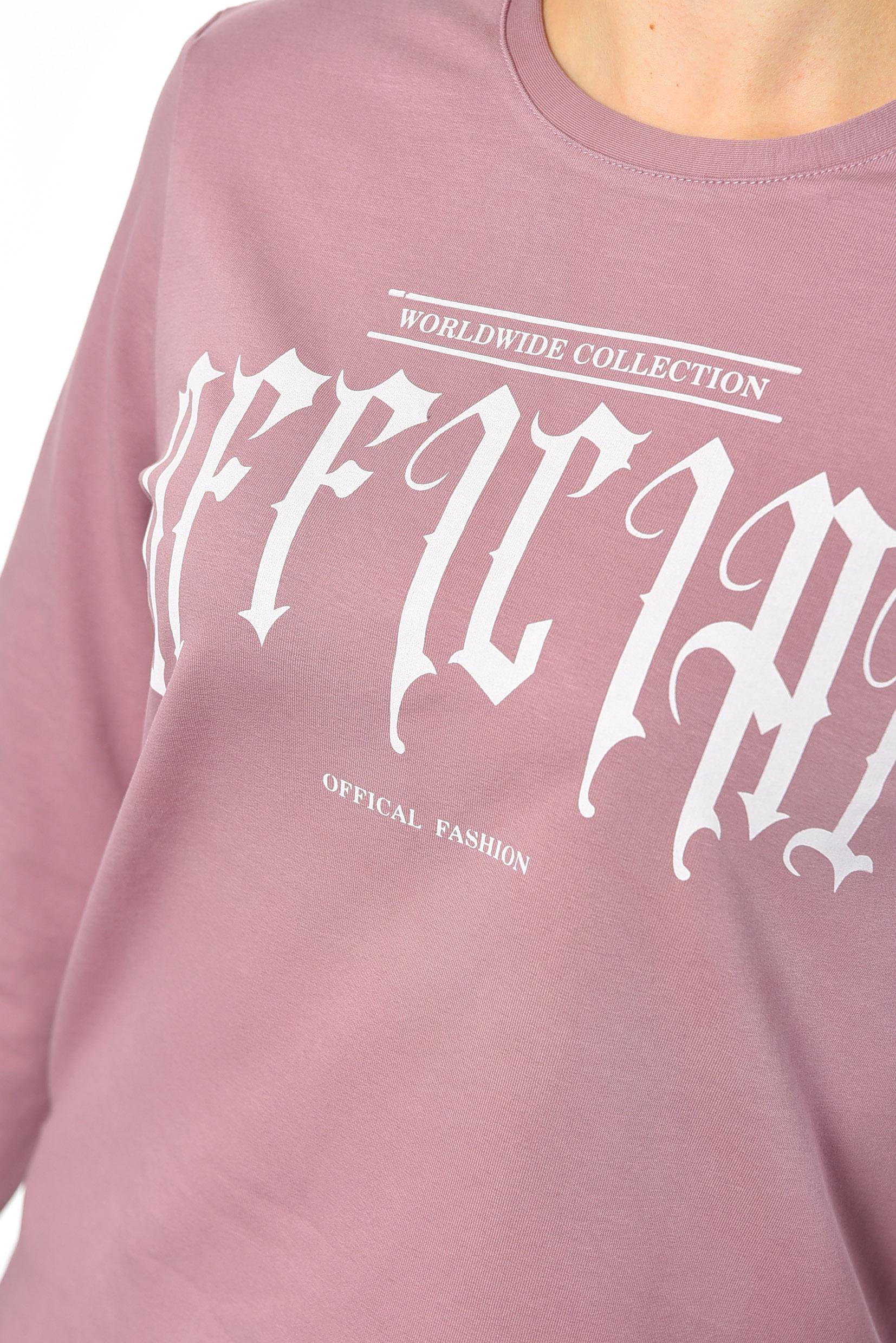 Світшот жіночий XS-S Бузковий (189696) - фото 4 Світшот жіночий XS-S Бузковий (189696) - фото 4