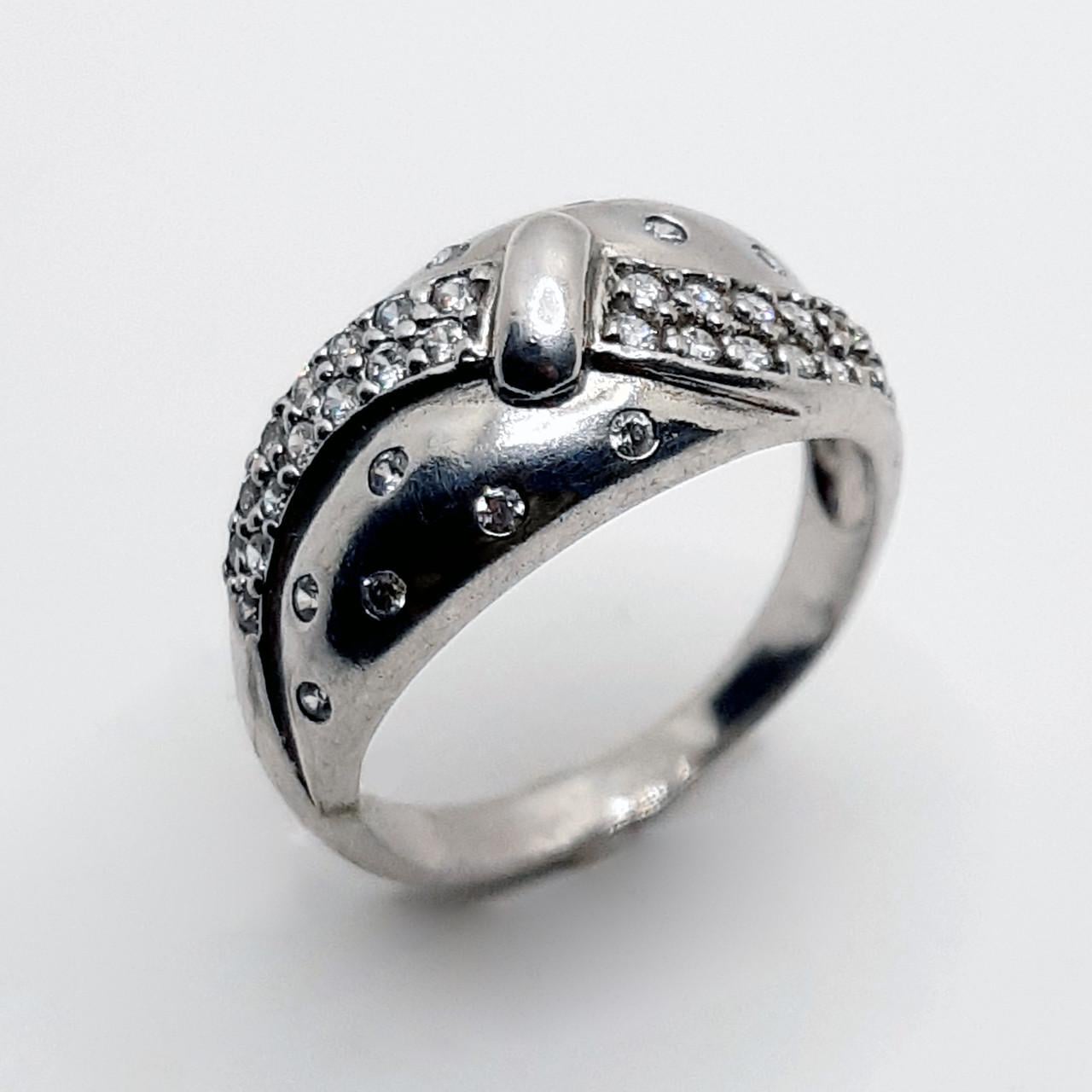 Кольцо серебро родий 925° 3,32 г р. 17 (2042892813)