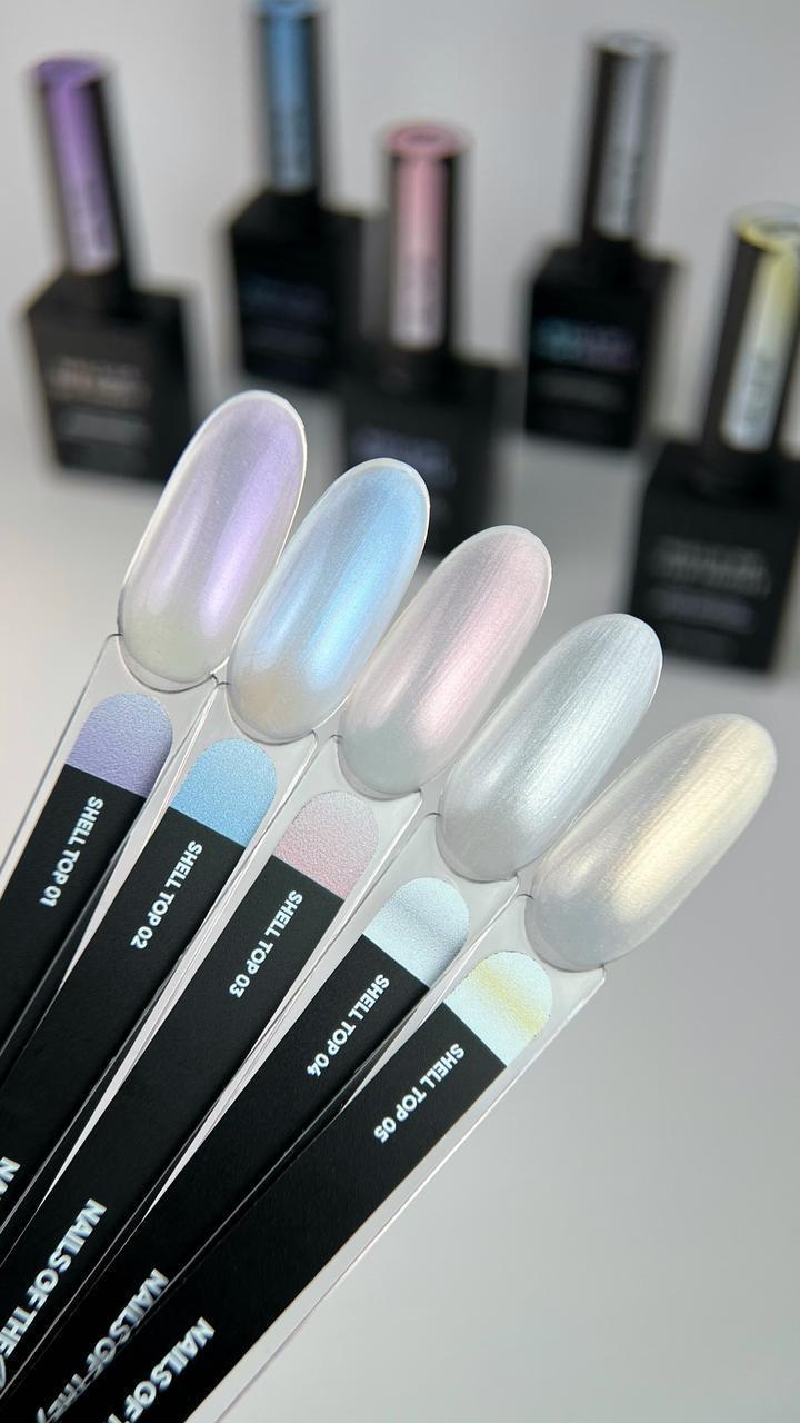 Топ без липкого шару Nails Of The Day Shell top з ліловою втиркою 10 мл 01 Перлинний (2540093913) - фото 4 Топ без липкого шару Nails Of The Day Shell top з ліловою втиркою 10 мл 01 Перлинний (2540093913) - фото 4