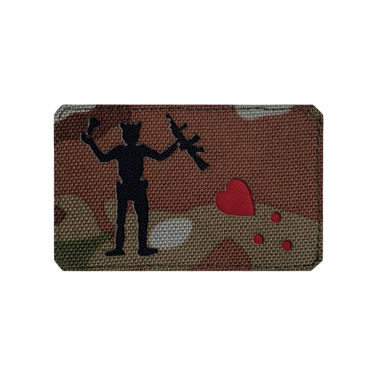 Шеврон на липучке Laser Cut ROP340 Черная Борода пихота 50х80 мм Мультикам/Чорный (1171)