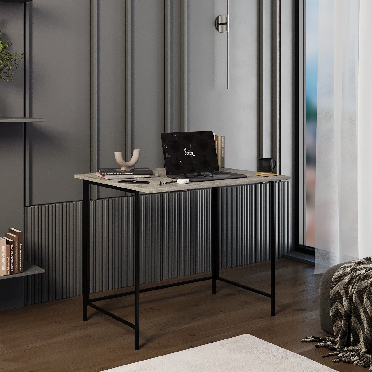 Стіл-трансформер ART IN HEAD Sly 900x570x770 мм Ателье світлий/Чорний (TB24040000030) - фото 4 Стіл-трансформер ART IN HEAD Sly 900x570x770 мм Ателье світлий/Чорний (TB24040000030) - фото 4