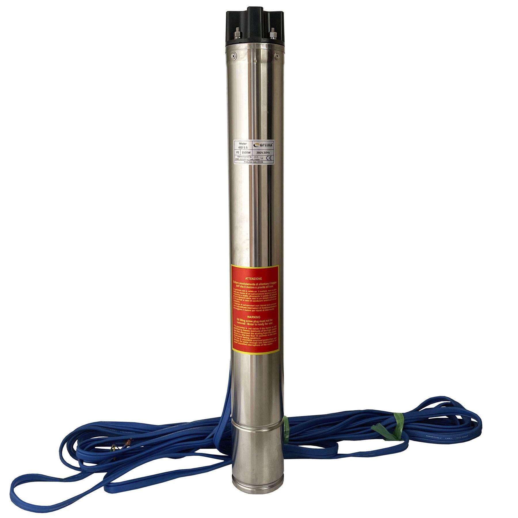Скважинный насос Optima 4SD16/22 5,5 кВт 120 м с повышенной стойкостью к песку 3-фазный