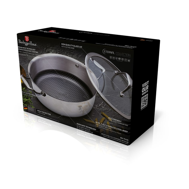 Кастрюля с крышкой Berlinger Haus Eternal Collection 4,5 л (BH-8509) - фото 3 Кастрюля с крышкой Berlinger Haus Eternal Collection 4,5 л (BH-8509) - фото 3