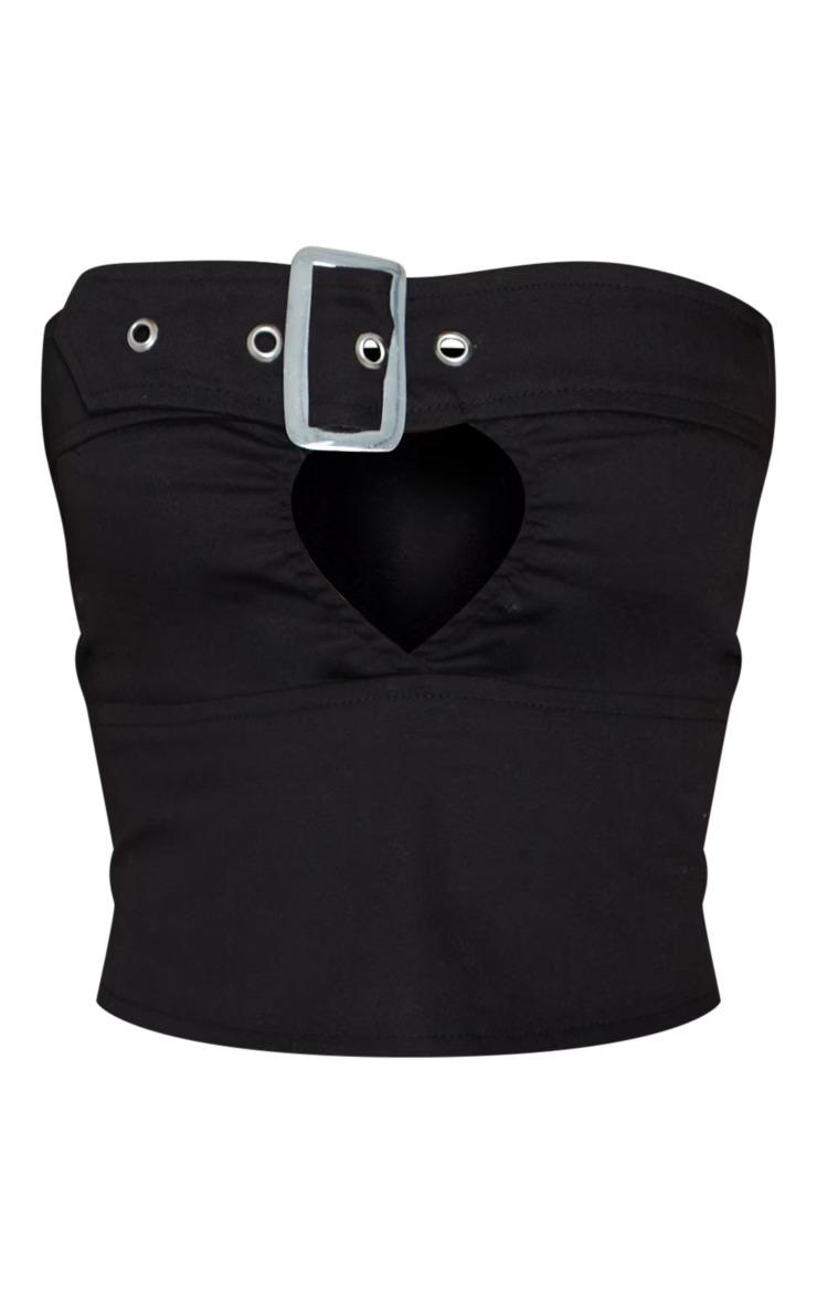 Корсет однотонний з пряжкою PrettyLittleThing 11024 XS Чорний (8675aef9) - фото 4