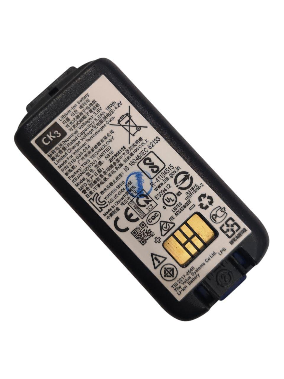 Аккумулятор для Honeywell/Intermec/CK3/CK65/CK3X/CK3R/318-034-034 5000mAh 18Wh (23380688)