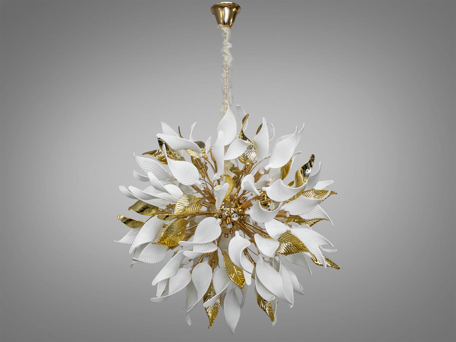 Люстра подвес 40 ламп Золотой (7208-32/8p gd) - фото 1 Люстра подвес 40 ламп Золотой (7208-32/8p gd) - фото 1