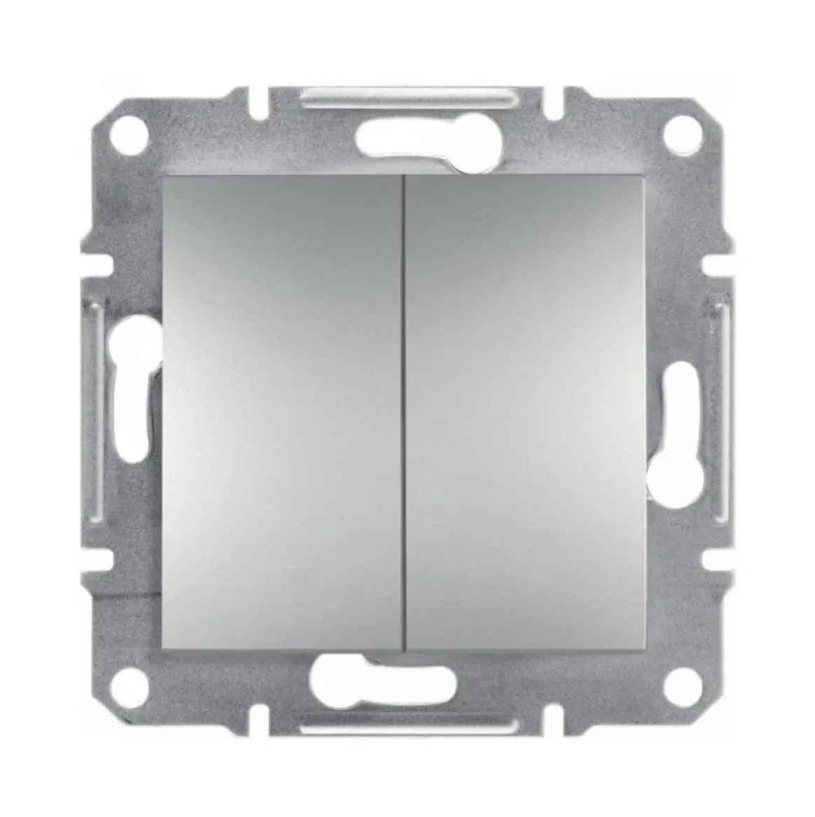 Вимикач 2-й Schneider Electric Asfora Алюміній (EPH0300161)
