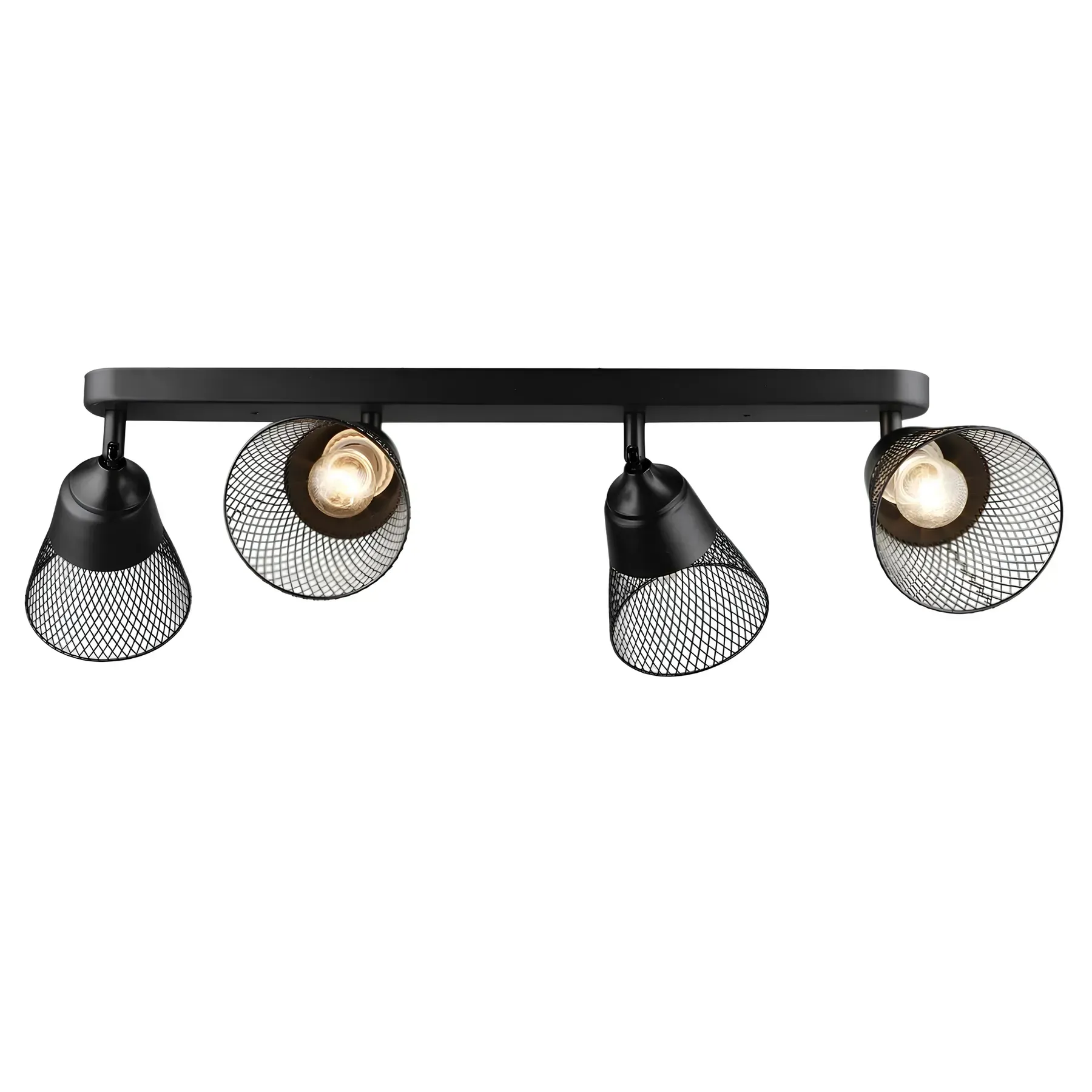 Светильник-спот потолочный Valeso в стиле лофт под четыре лампы Е27 IP20 Черный (B K2290/4 BK)