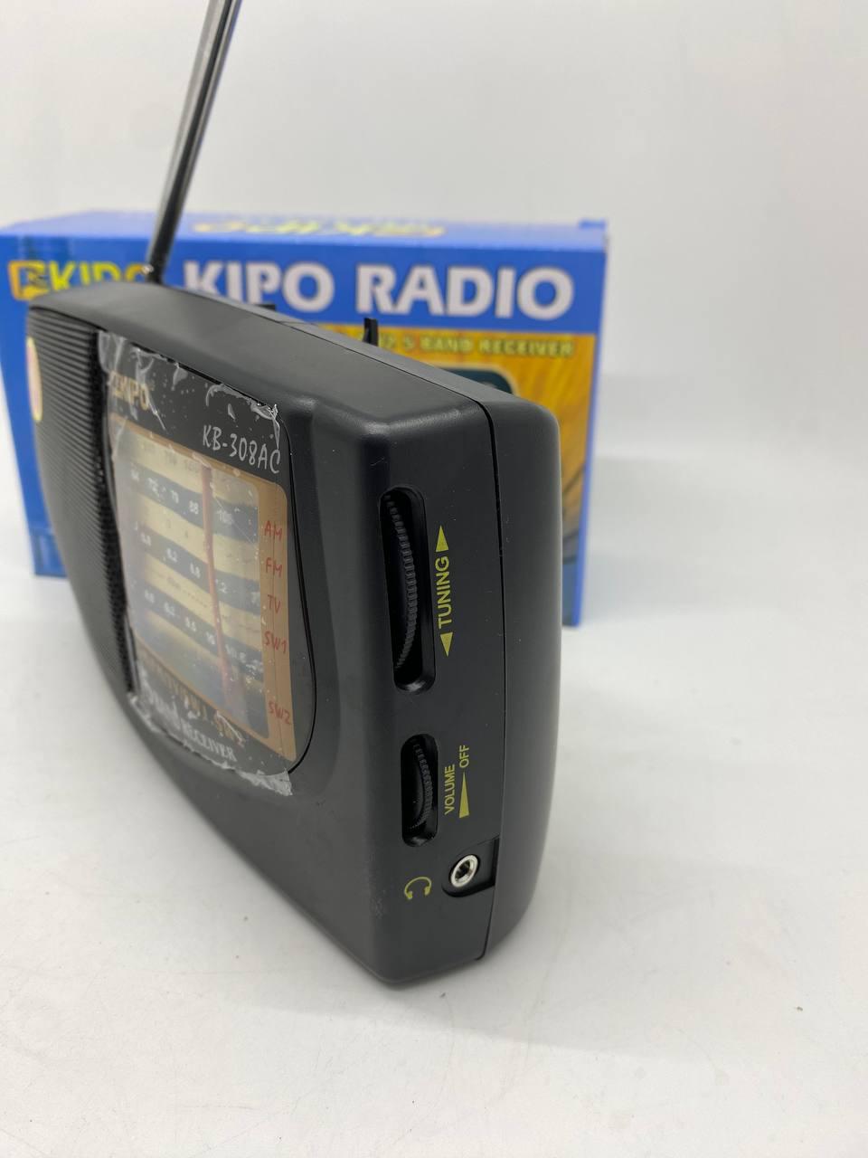 Радіоприймач KIPO-KB 308AC FM/AM/SW/TV з телескопічною антеною/відкидною ручкою (Код: 88-83) - фото 4