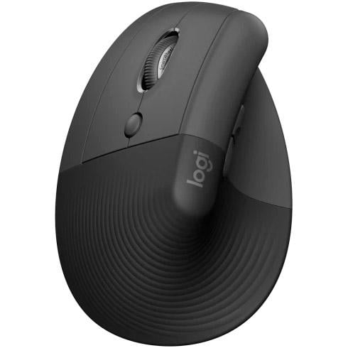 Комп'ютерна мишка бездротова Logitech Lift Vertical Ergonomic для лівої руки 4000 DPI Graphite (910-006474)