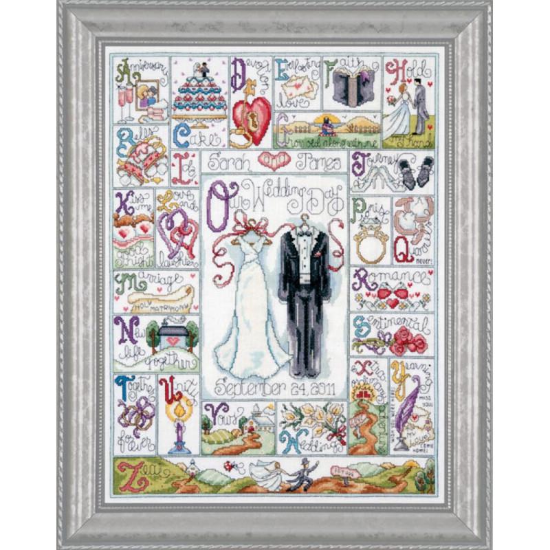 Набор для вышивания крестиком Design Works 2734 Wedding ABC (19150)