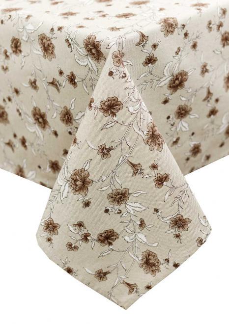 Скатерть Прованс Господиня Цветы 120x136 см Коричневый (31550)