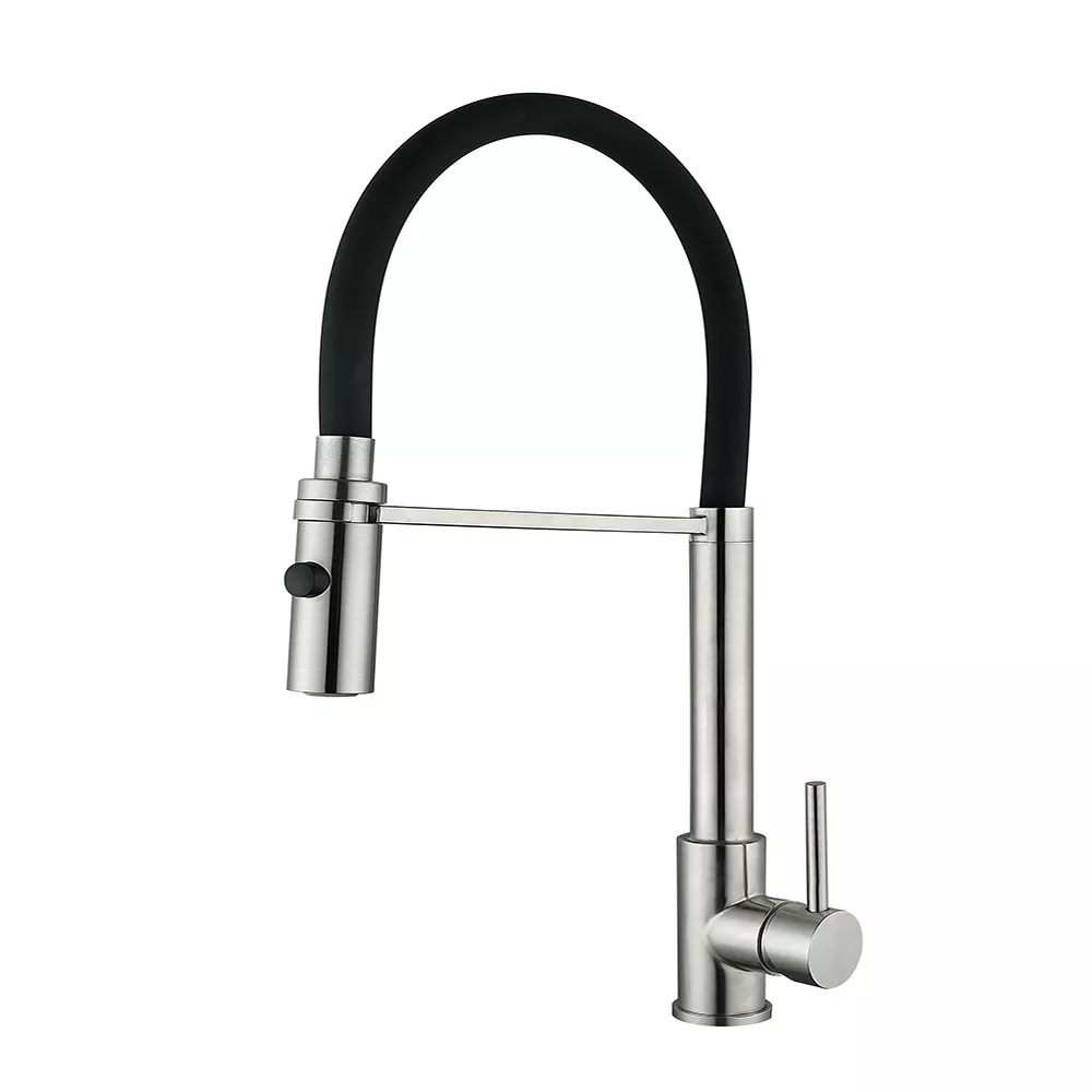 Смеситель кухонный Wezer KIT4-01 нержавеющая сталь Черный (24583212)