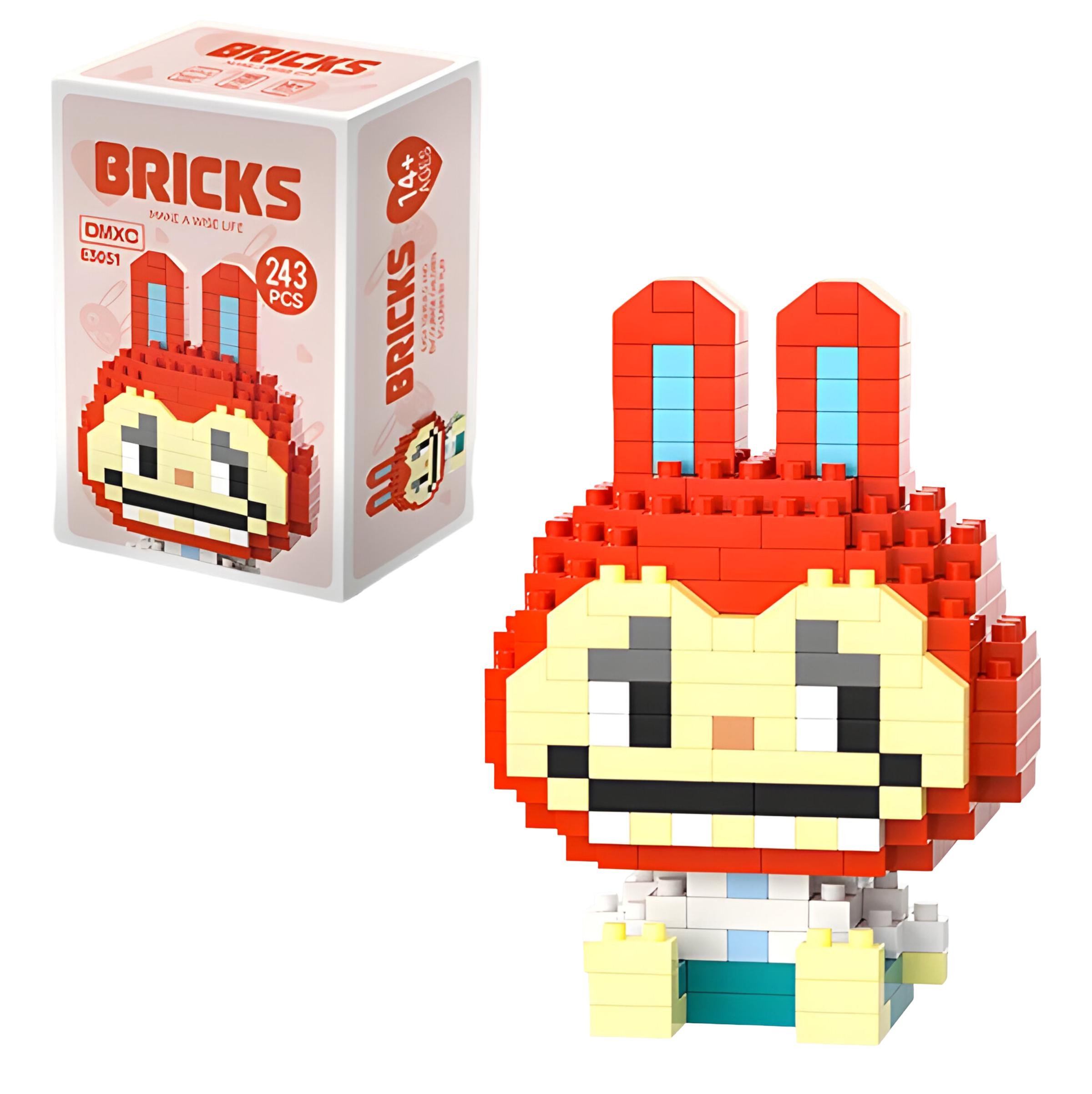 Конструктор детский Bricks Зайка Лабуба 243 дет. Красный (E3051)