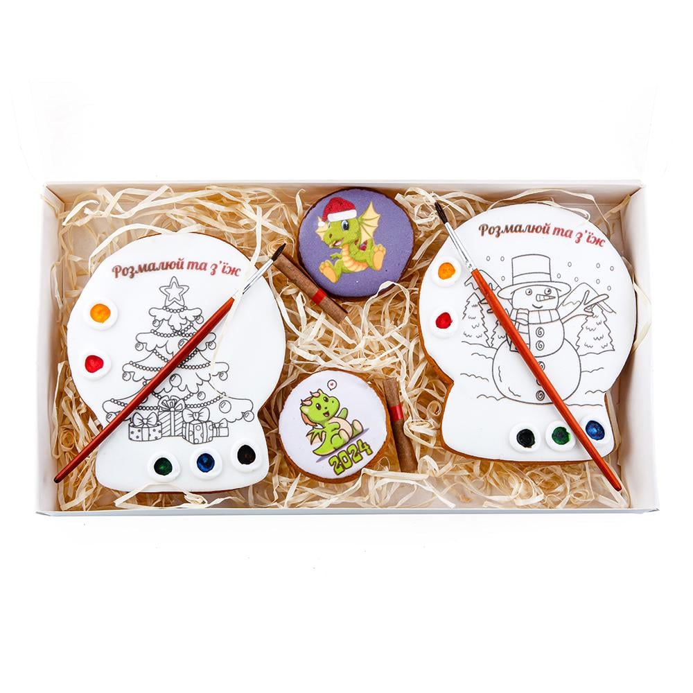 Набор рождественских пряников Крафт Печиво Для настоящего художника 4 шт.