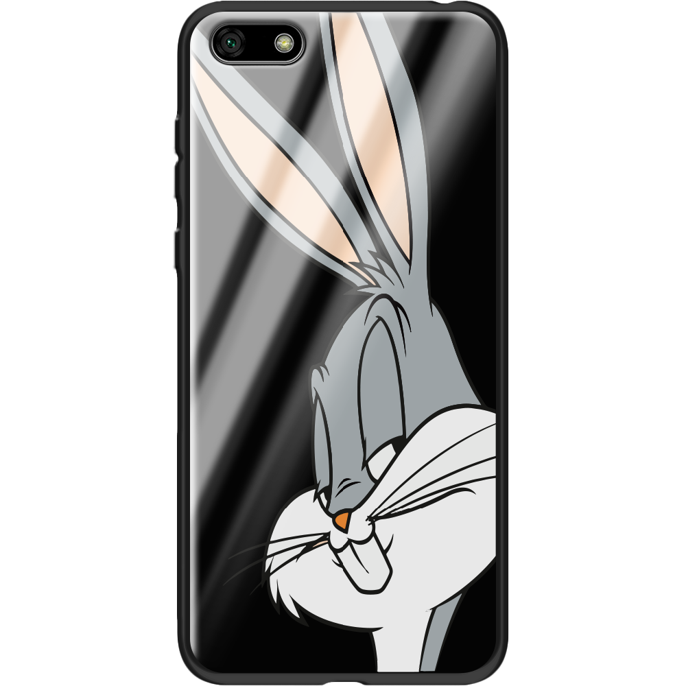 Чехол BoxFace Huawei Y5 2018 Lucky Rabbit Черный силикон со стеклом (33370-bk81-37727)