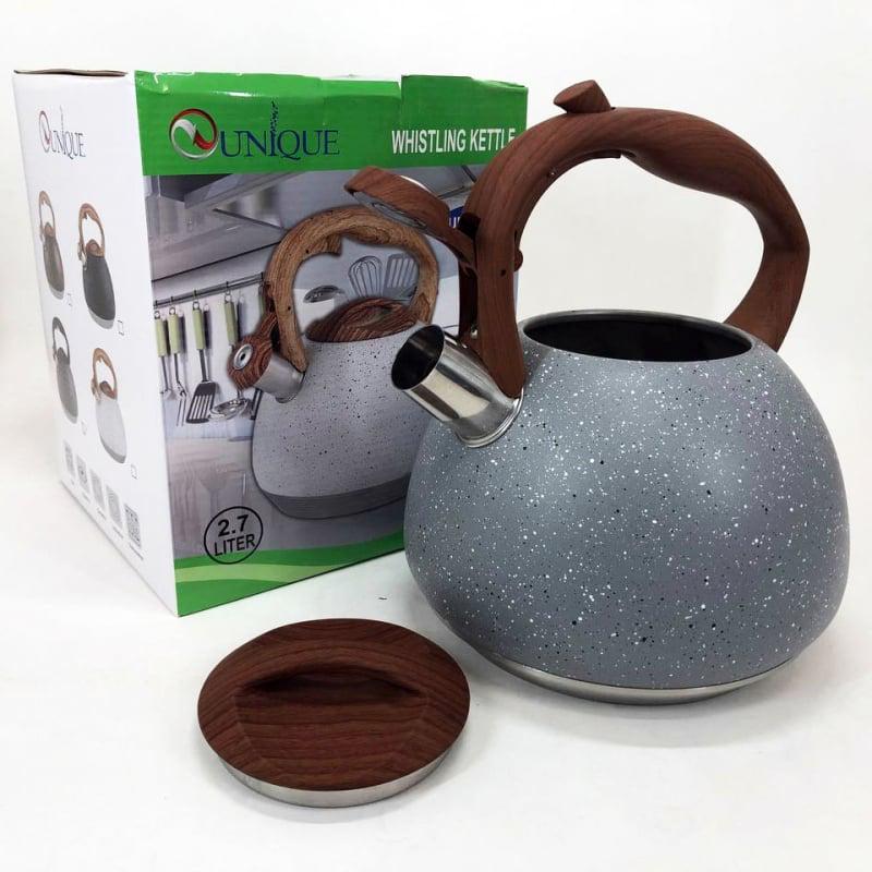 Чайник Unique UN-5306 со свистком 2,7 л Gray (tf5896) - фото 5 Чайник Unique UN-5306 со свистком 2,7 л Gray (tf5896) - фото 5