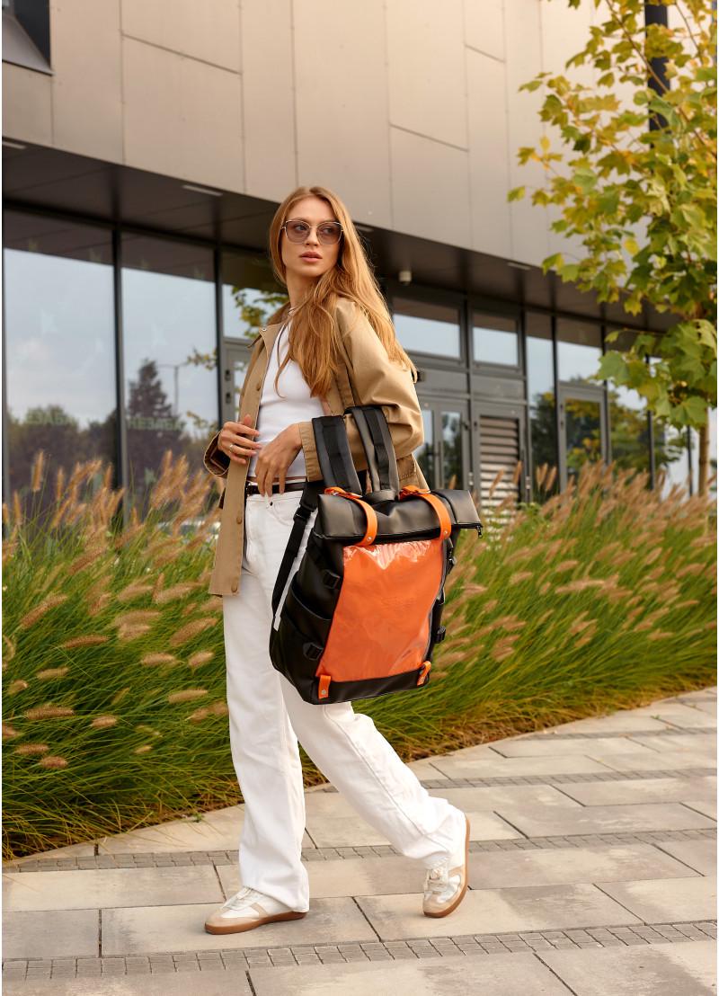 Рюкзак женский Sambag RollTop Hacking Черно-оранжевый (24460129) - фото 11 Рюкзак женский Sambag RollTop Hacking Черно-оранжевый (24460129) - фото 11