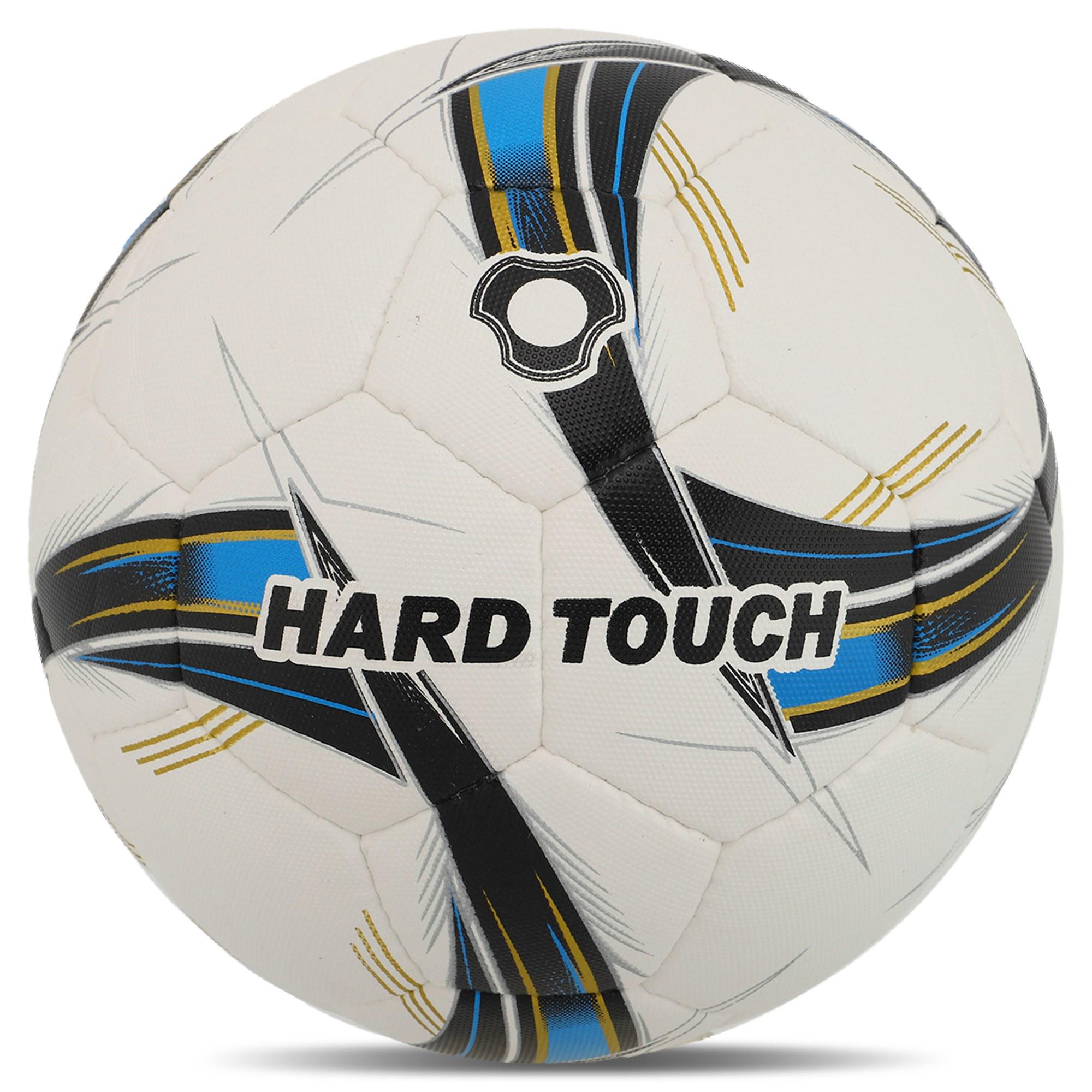 Футзальный мяч Hard Touch FB-5042 PU ламинированный сшит вручную №4 Белый/Синий (FB-5042_Белый-синий)