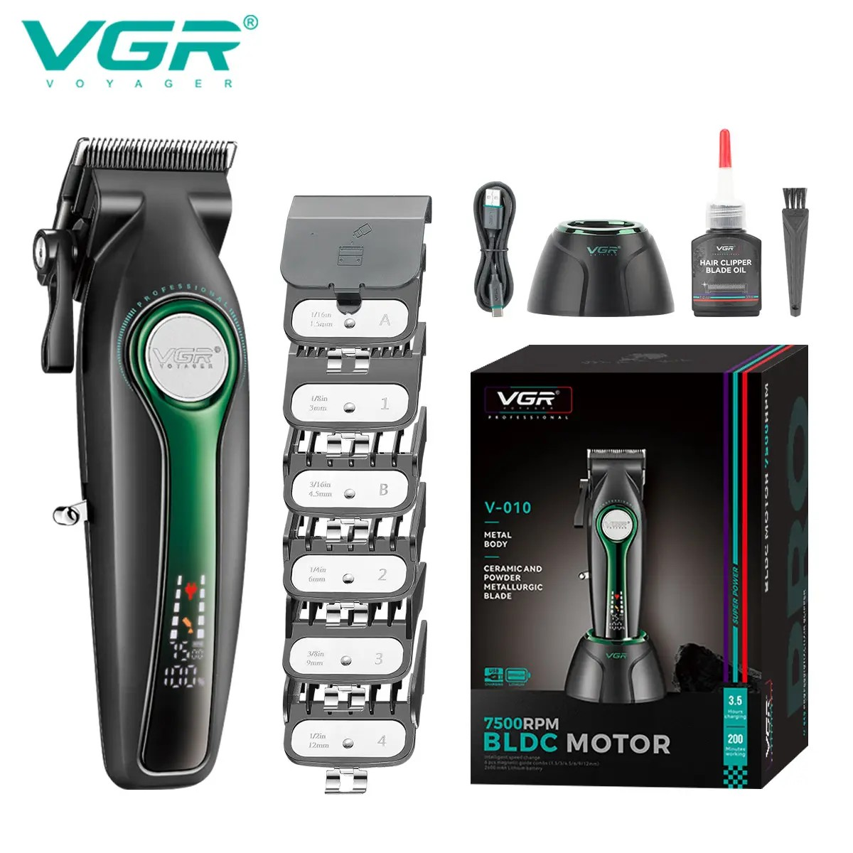 Машинка акумуляторна для стрижки VGR V-010 (9058) - фото 3 Машинка акумуляторна для стрижки VGR V-010 (9058) - фото 3